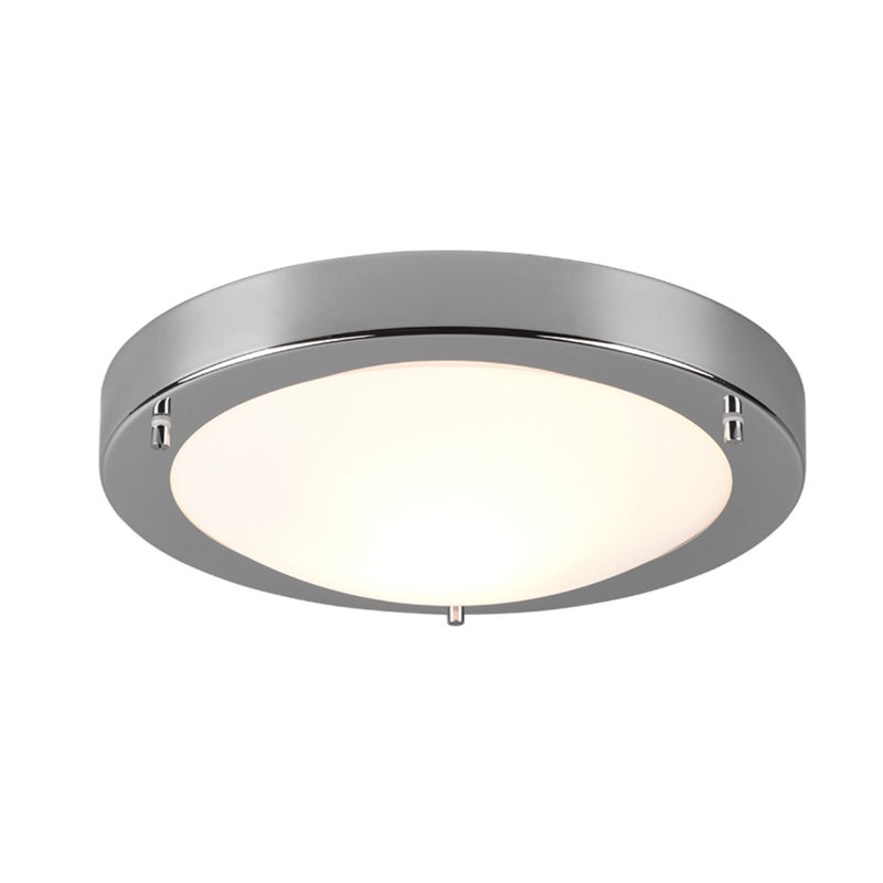 Plafon Condus okrągły srebrno-biały 1xE27x20W wym: 8 x 31,5 cm IP44 metal Trio