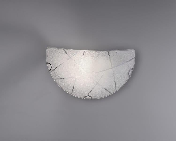 Kinkiet SANDRINA biały 1xE27x40W szkło wym:15x30x30cm IP20 Trio