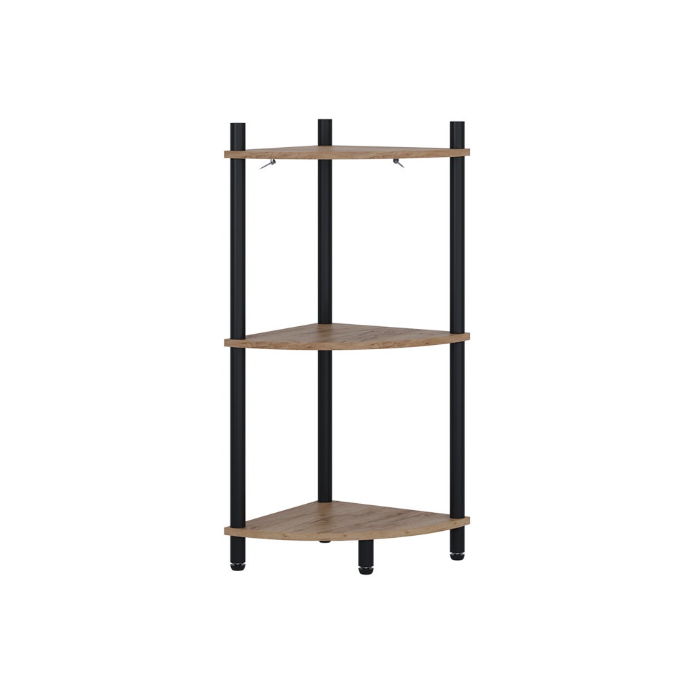 Vicco Półka narożna Bivio, Złoty dąb power/antracyt, 29 x 72 cm z 3 schowkami