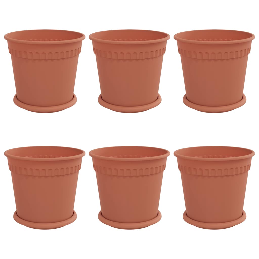 Doniczki 6 pcs Czerwony ceglasty Ø 19 x 16 cm