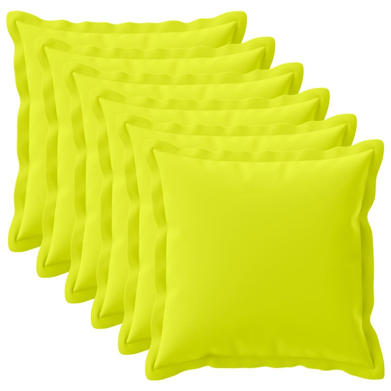 6x Poszewka Dekoracyjna na Poduszkę 80x80 cm Jasnozielona