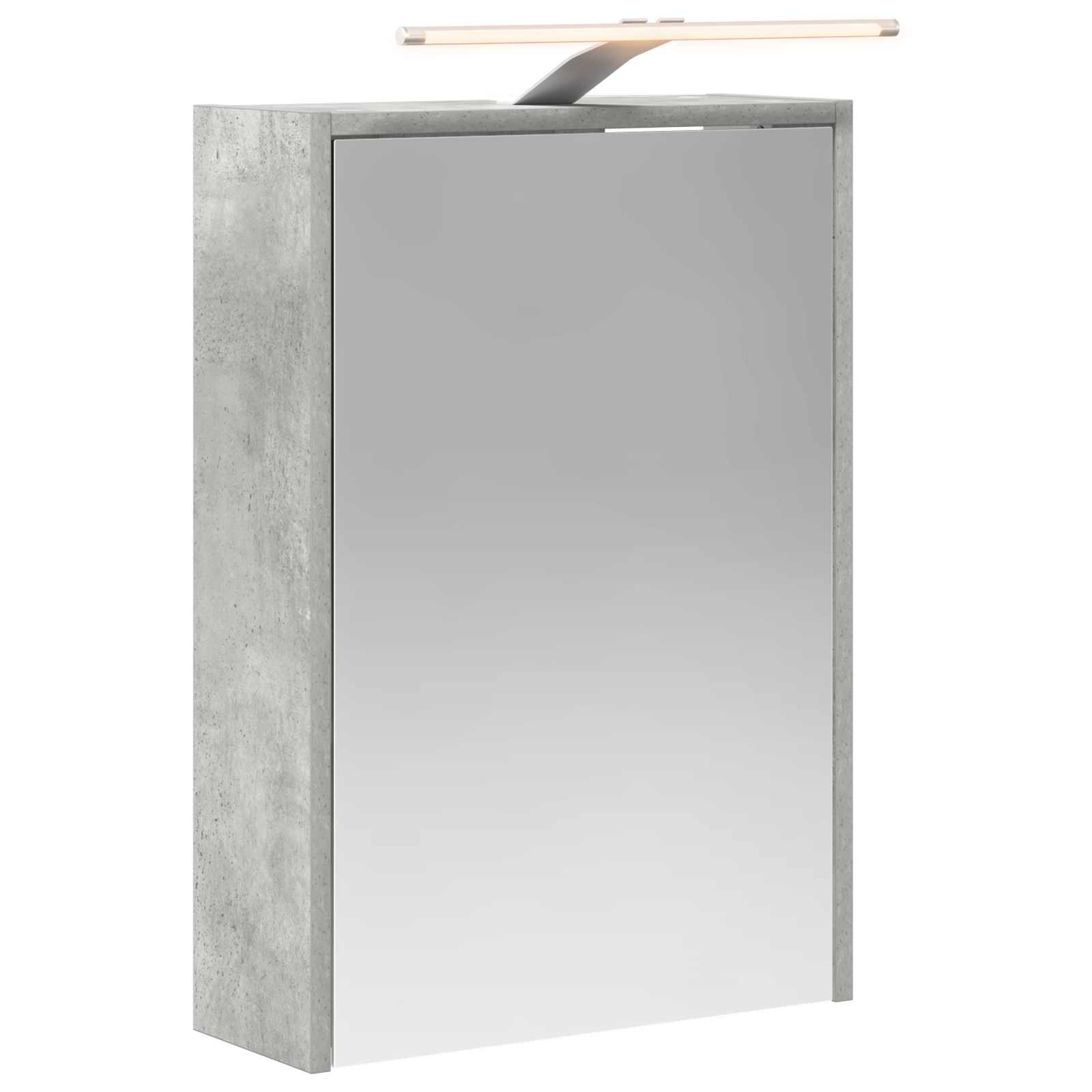 Szafka z lustrem do łazienki Betonowy szary 43 x 16 x 62.5 cm