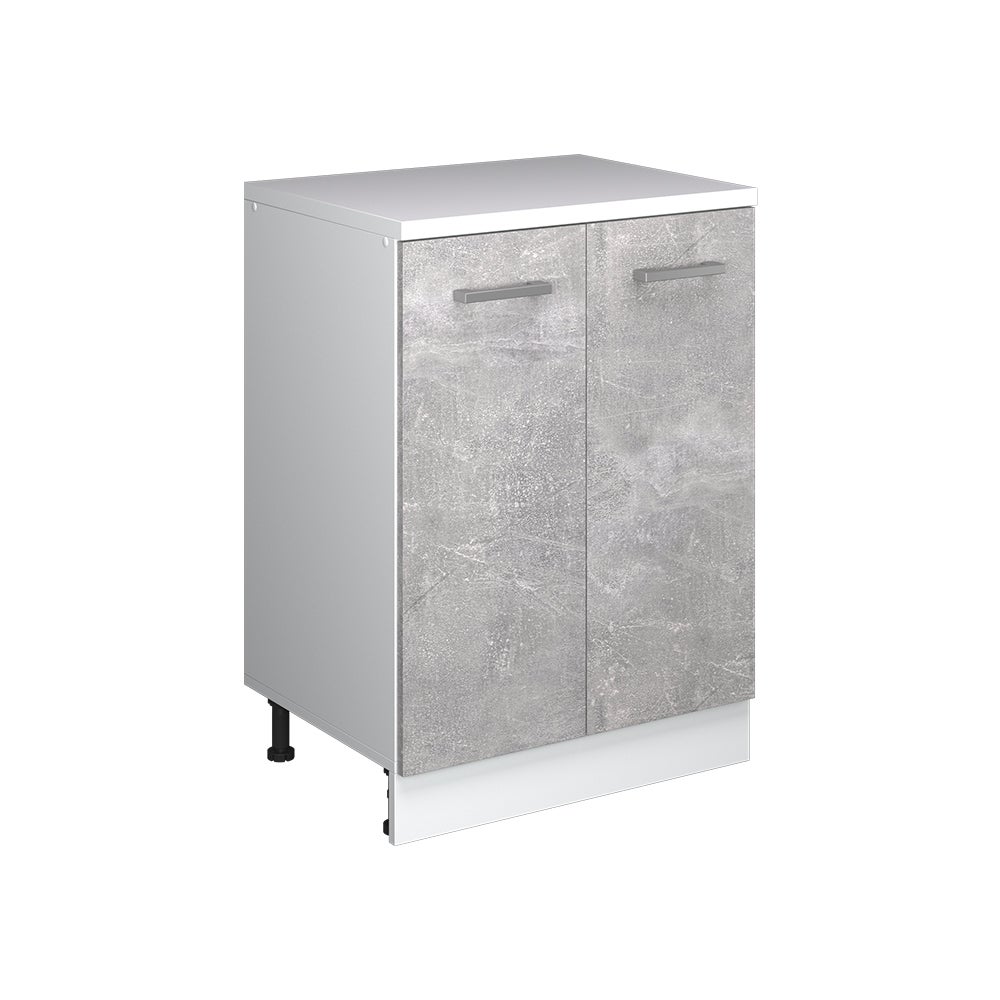 Vicco Szafka rozszerzająca Rion, Beton/Biały, 60 x 46 cm bez skosu z 2 drzwiami