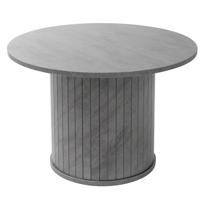 ML-Design okrągły stolik kawowy Ø60x50 cm szary betonowy wygląd nowoczesny stolik do salonu z podwyższanym blatem elegancki stolik pomocniczy