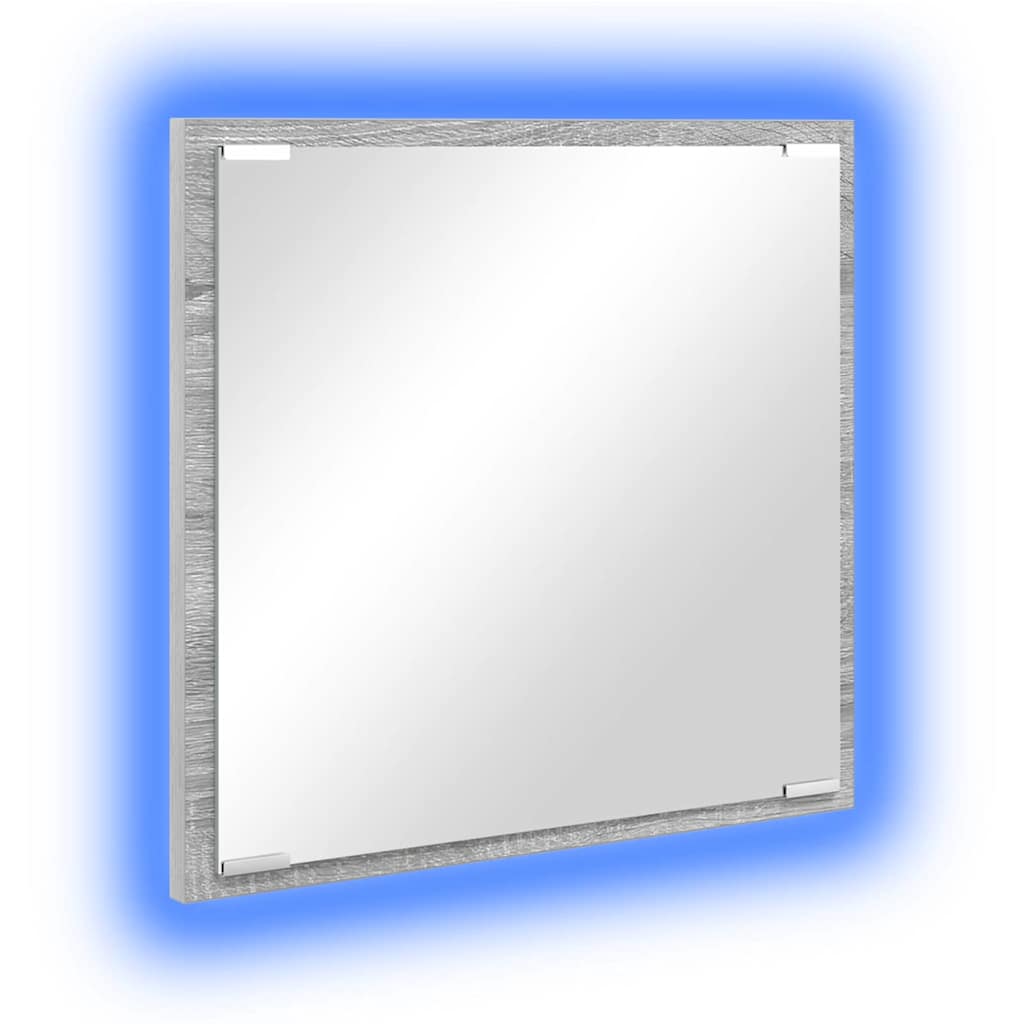 Lustro łazienkowe LED Szary Sonoma 40 x 37 x 8.5 cm