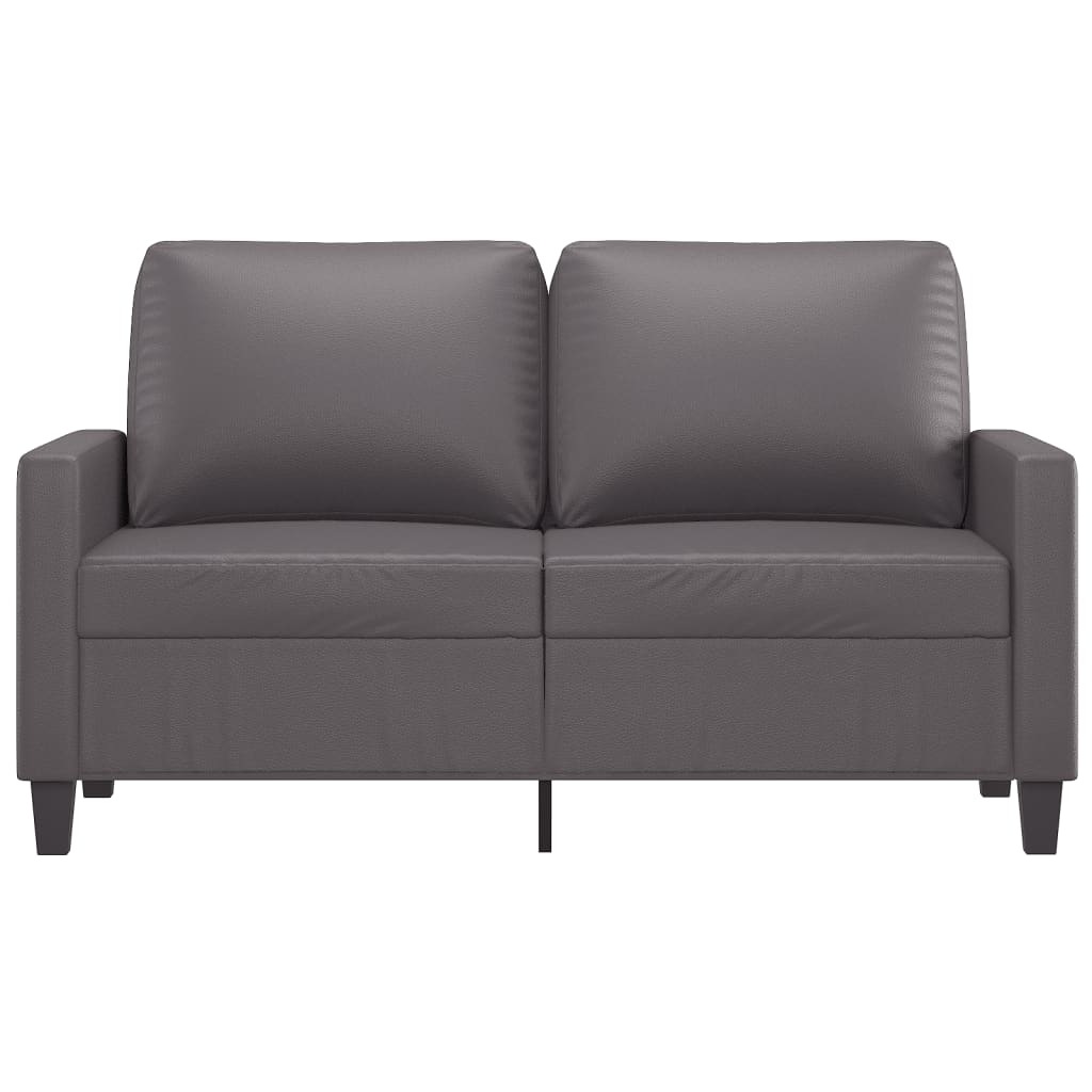 2-osobowa sofa, szary, 120 cm, sztuczna skóra