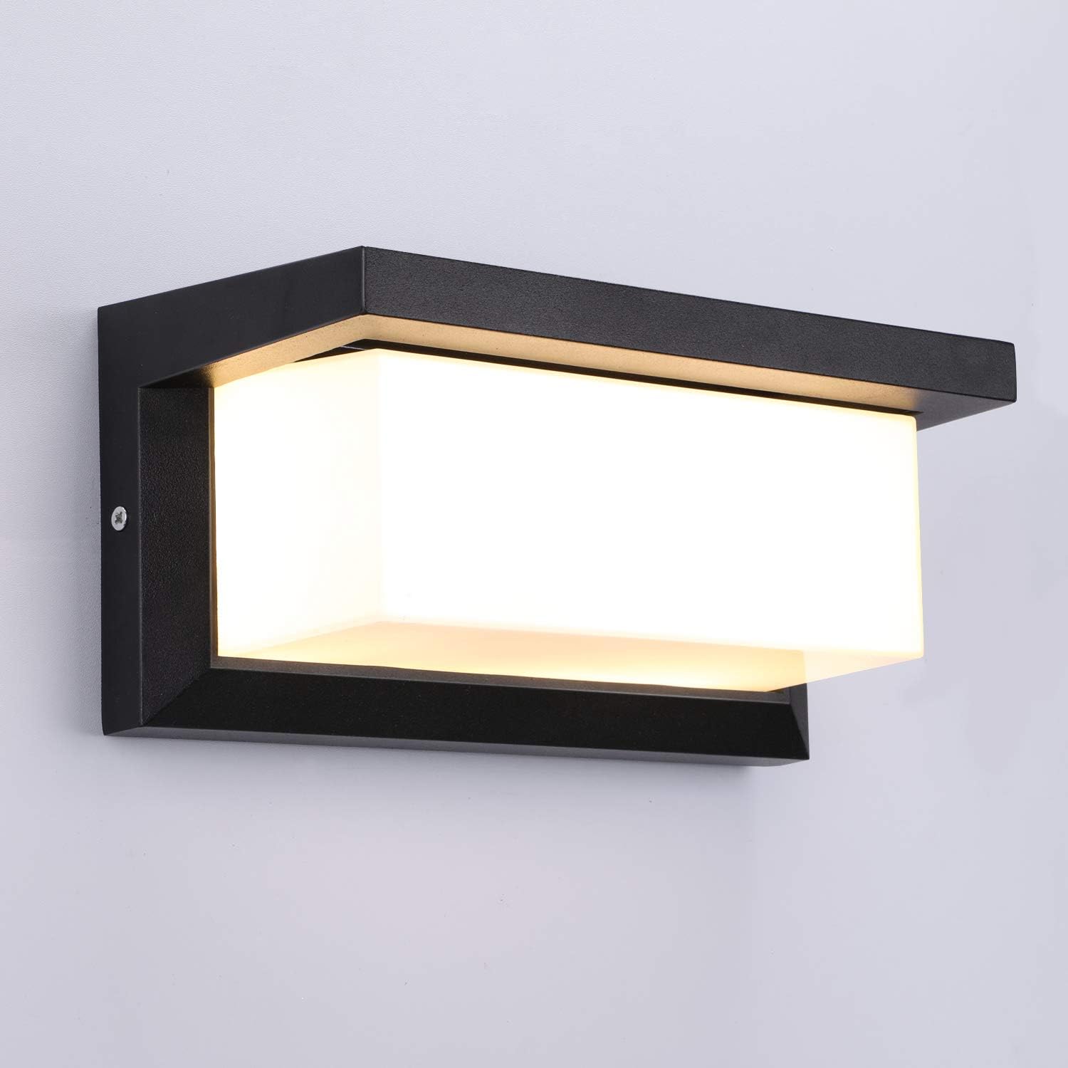 Nowoczesna zewnętrzna lampa ścienna LED, wodoodporna IP65, antracytowe aluminium, oświetlenie dekoracyjne do dziedzińca, ogrodu, tarasu