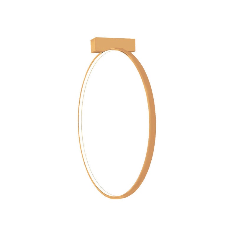 Kinkiet ścienny złoty ring Ø57cm ciepła barwa AGARO LED 17.8W Shilo