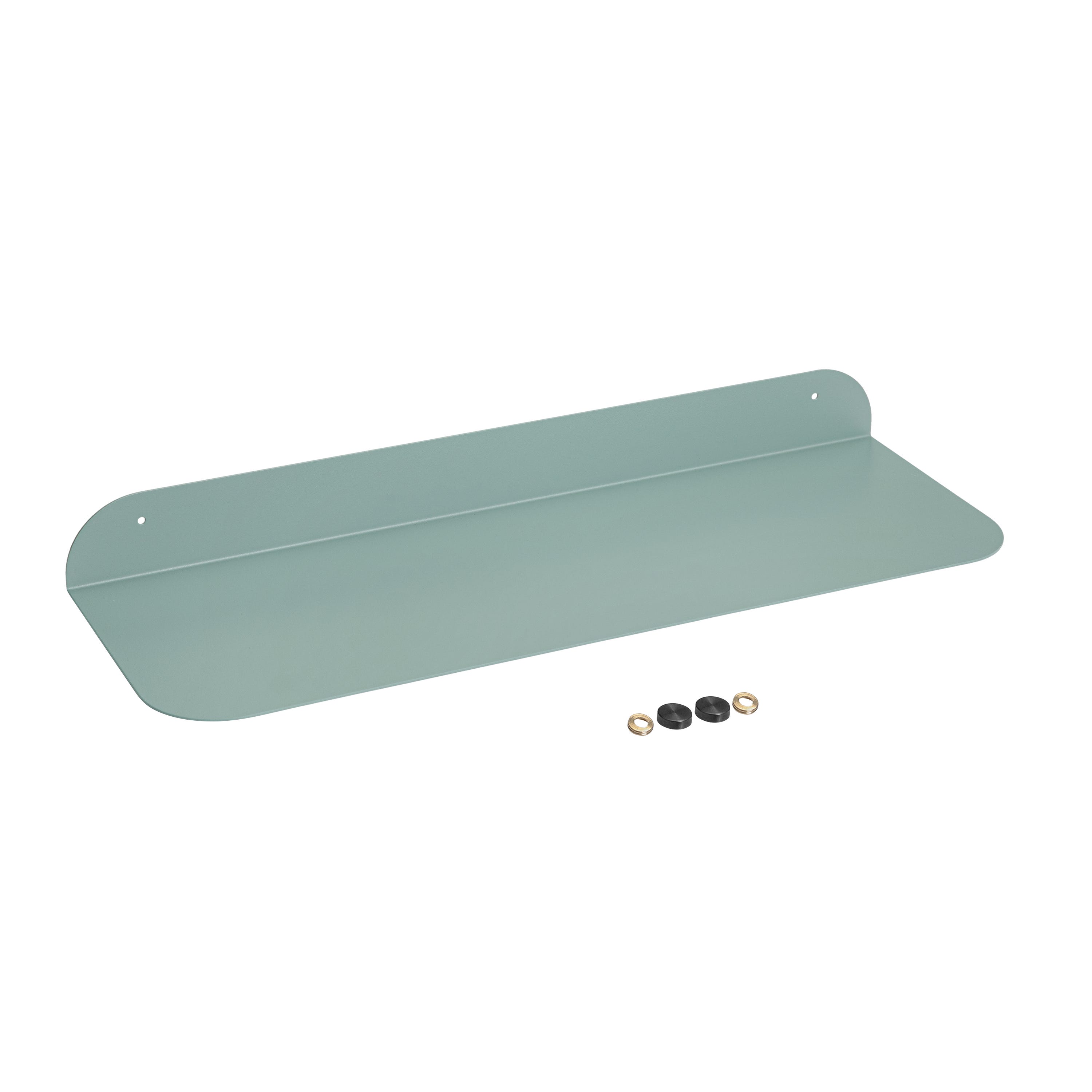 Półka ścienna metalowa zielona SPACEO, wys. 6 x szer. 60 cm x gł. 20 cm, gr. 0,15 cm