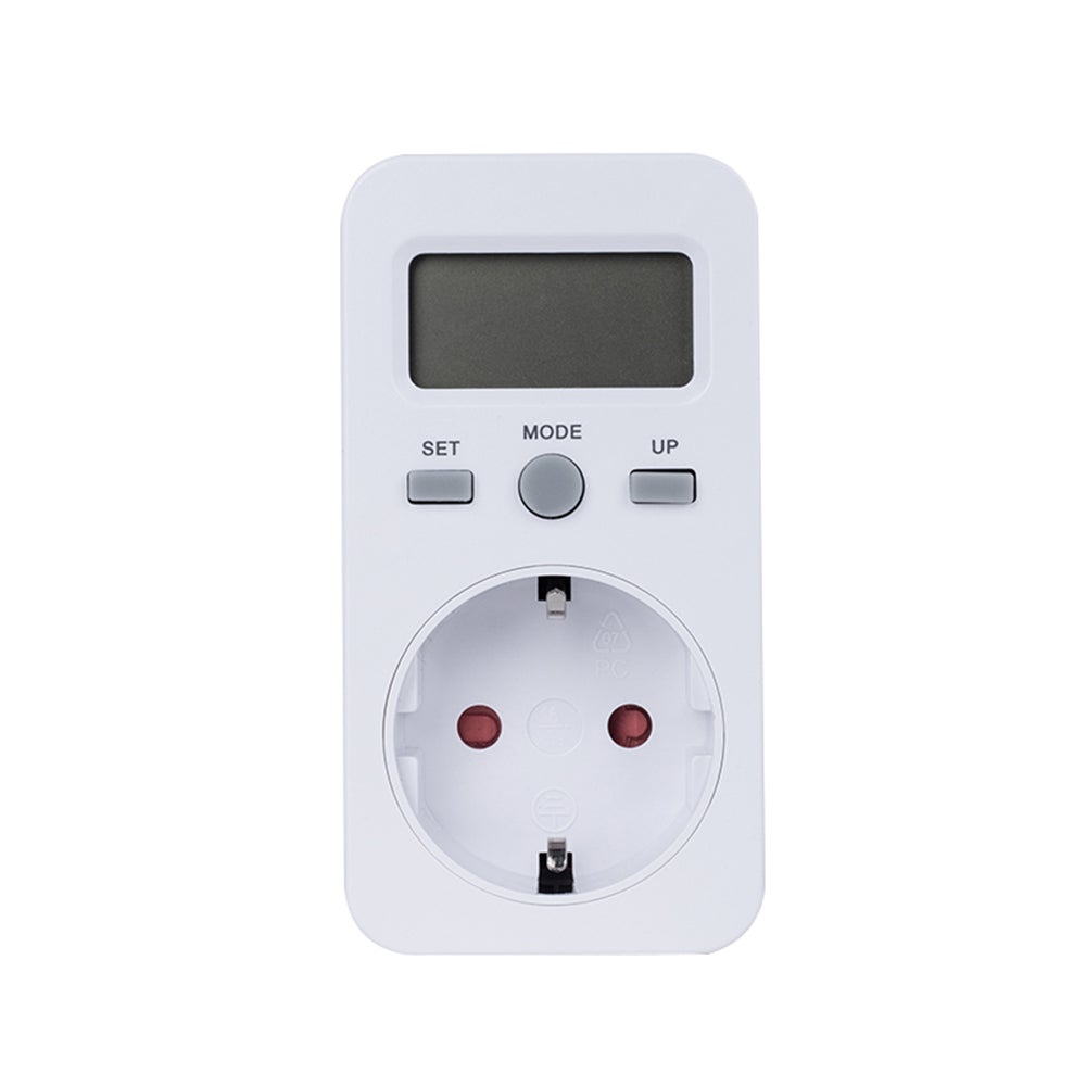 16A 3680W watomierz elektryczny z wyświetlaczem LCD, mierzy zużycie kWh, dokładność 2% i oblicza koszt energii elektrycznej