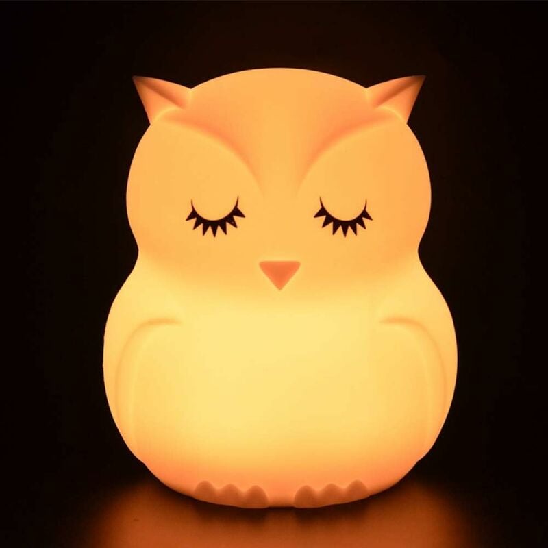 Kolorowa lampka nocna dla dzieci, dotykowa lampka nocna LED, 9 kolorów, ładowana przez USB, silikonowa lampka, lampka nocna, światło otoczenia, oświet