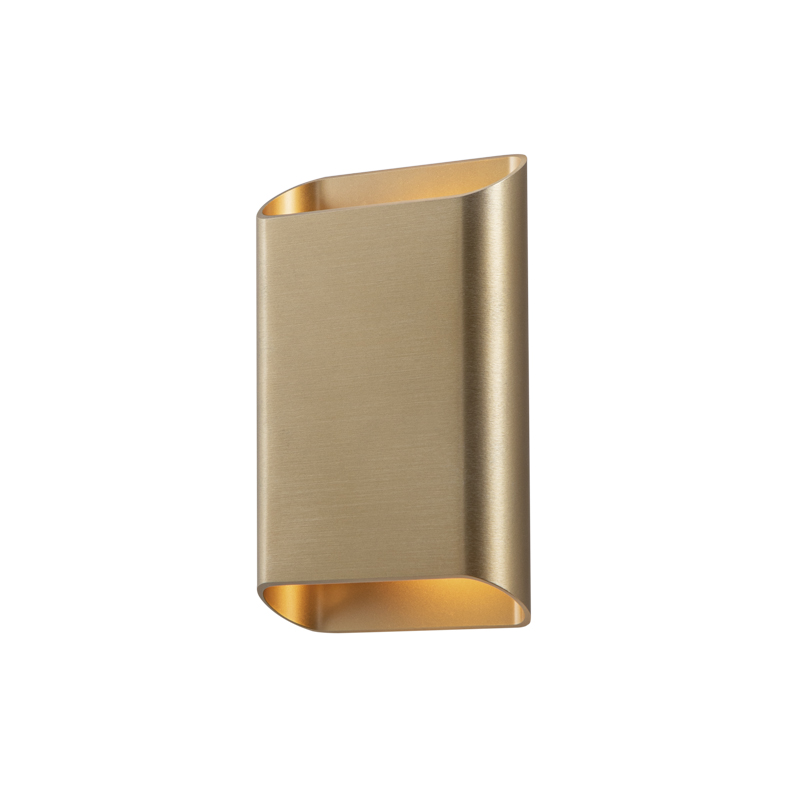 Kinkiet LED PLAK 14W IP65, podwójna emisja, 3000K, CRI90, metal w złotym wykończeniu – Rossini Group Interior Design Lighting