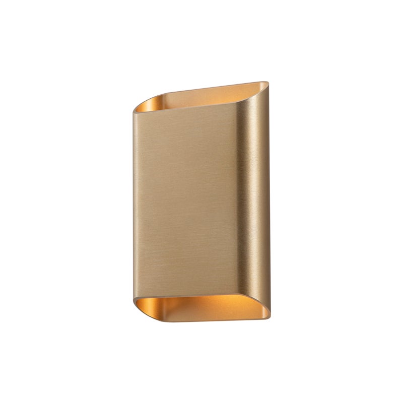 Kinkiet LED PLAK 14W IP65, podwójna emisja, 3000K, CRI90, metal w złotym wykończeniu – Rossini Group Interior Design Lighting