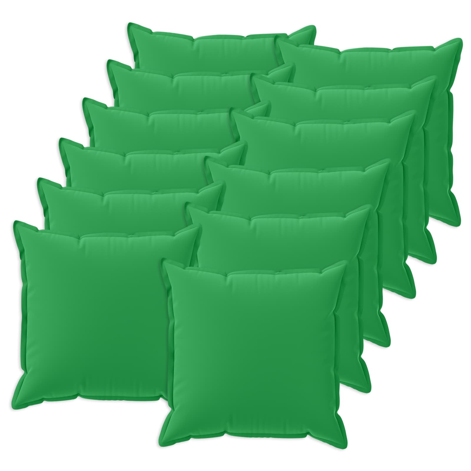 12x Poszewka Dekoracyjna na Poduszkę 50x50 cm Zielona