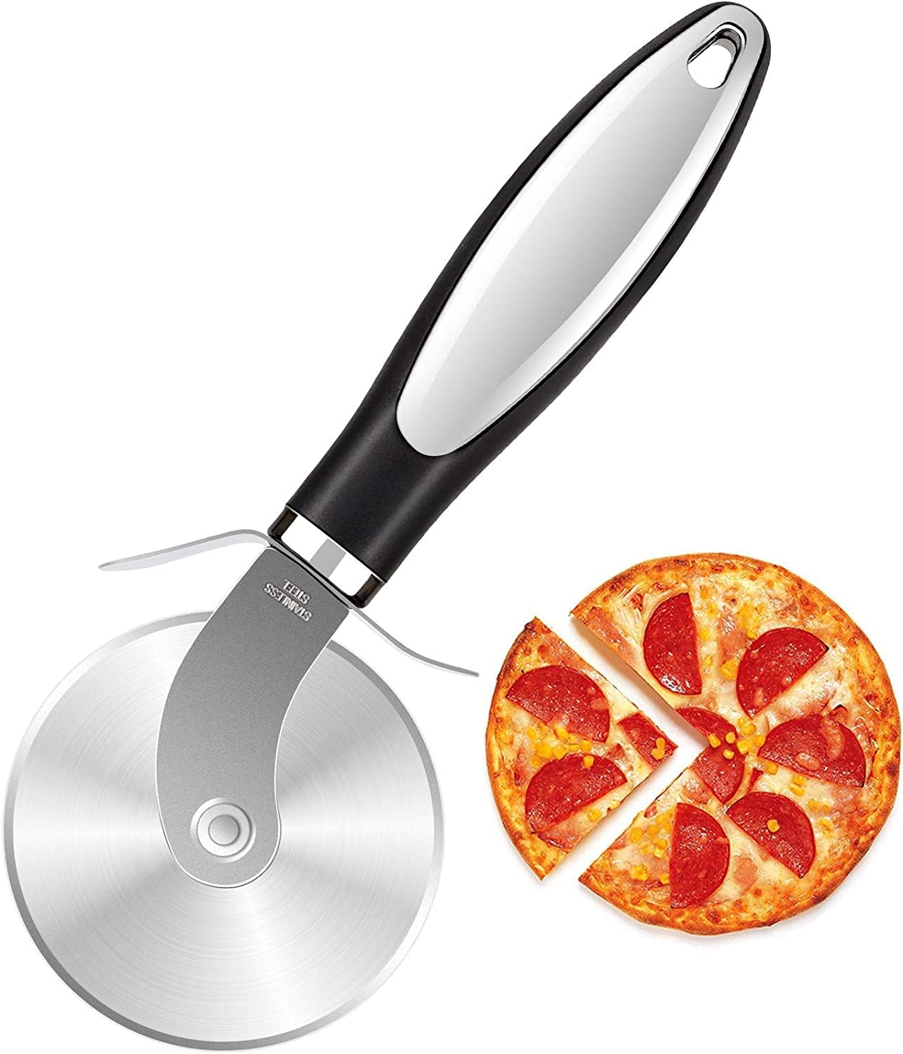 Nóż do pizzy, kółko do pizzy - Nóż do pizzy ze stali nierdzewnej, nóż do pizzy, nóż do pizzy, łatwy do mycia w zmywarce