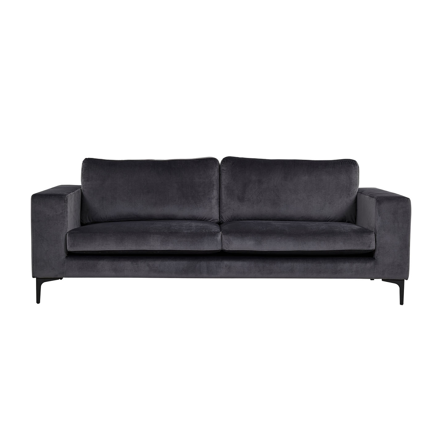 Bolero sofa 3 osób welur szary.