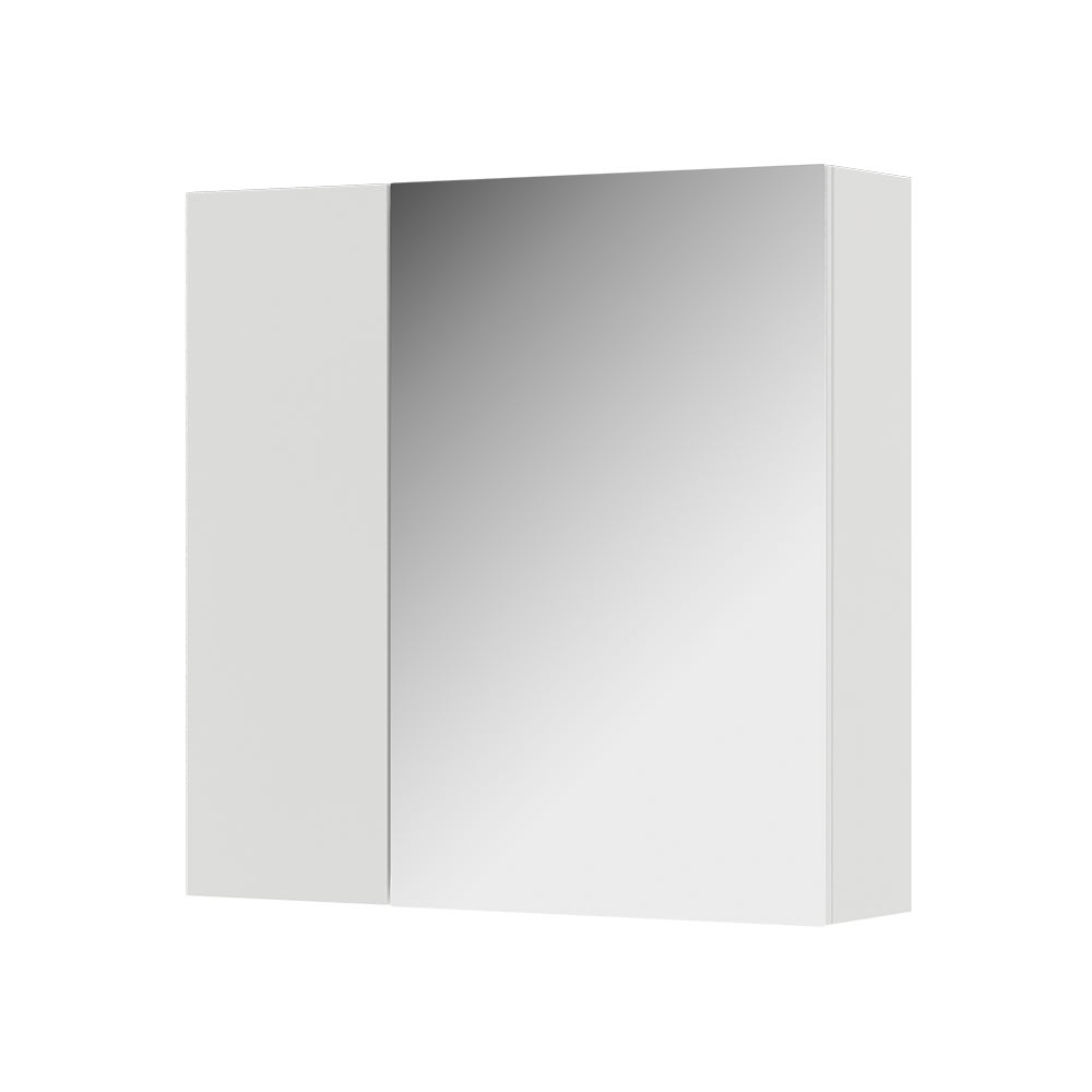 Vicco Szafka z lustrem w łazience Leopold, Biały, 60 x 59.2 cm Z półkami i 1 lustrzanymi drzwiami