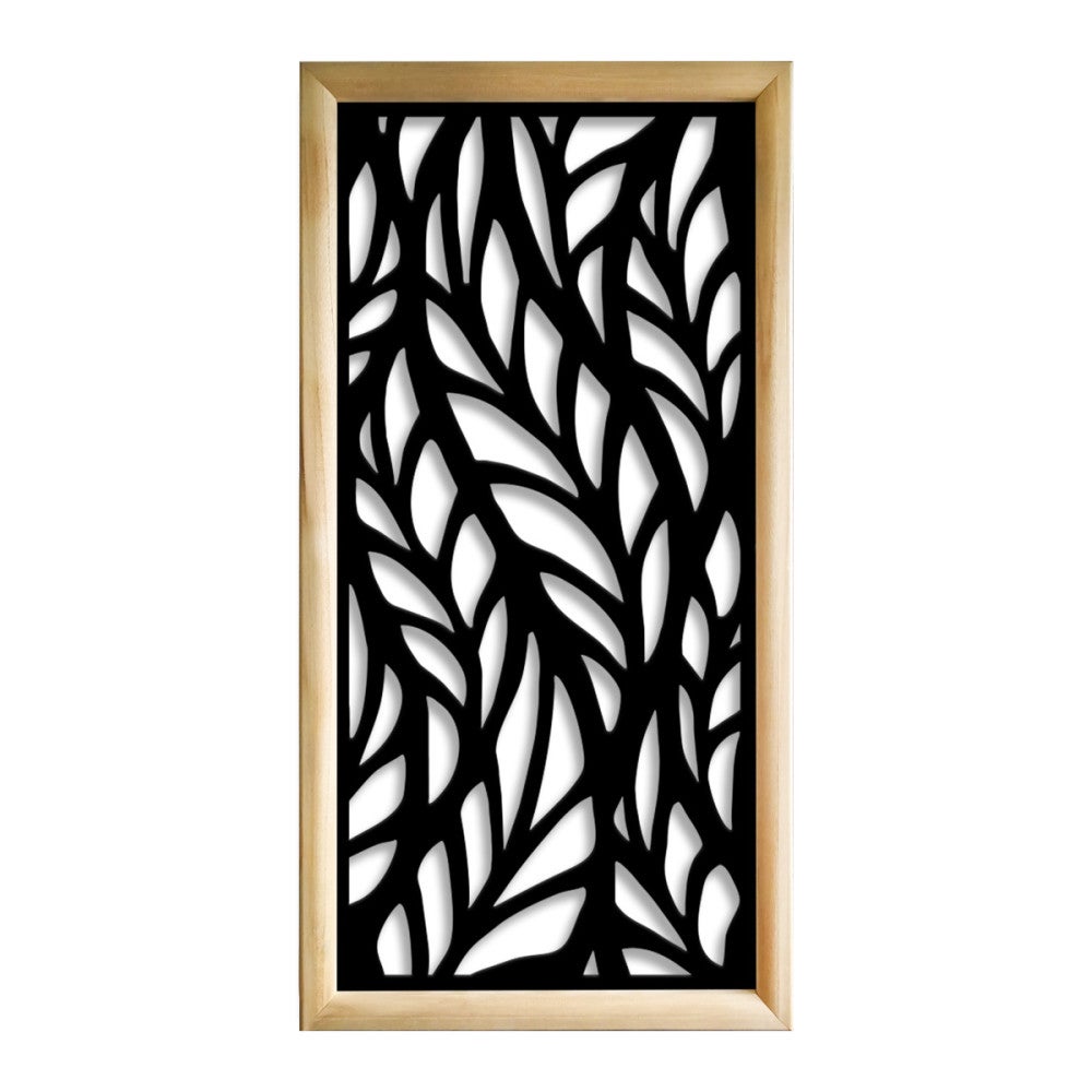 ALGA - Prostokątne moduły dekoracyjne z drewna i PCV - Rozmiar 73x148 cm - Grubość 64 mm - Kolor wewnętrzny CZARNY