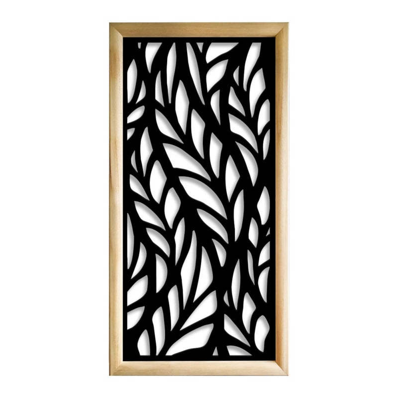 ALGA - Prostokątne moduły dekoracyjne z drewna i PCV - Rozmiar 73x148 cm - Grubość 64 mm - Kolor wewnętrzny CZARNY
