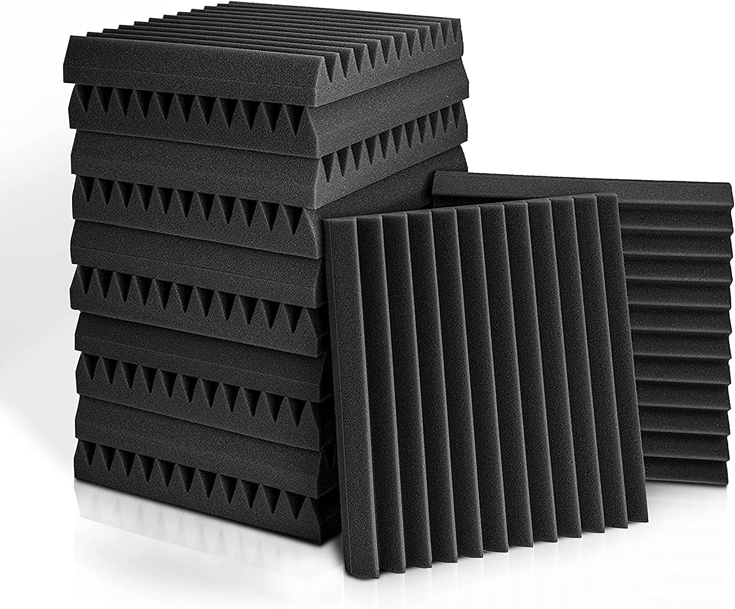 Pianka akustyczna, 12 sztuk, 2,5 x 30 x 30 cm, Panel akustyczny, Akustyka do użytku domowego i biurowego