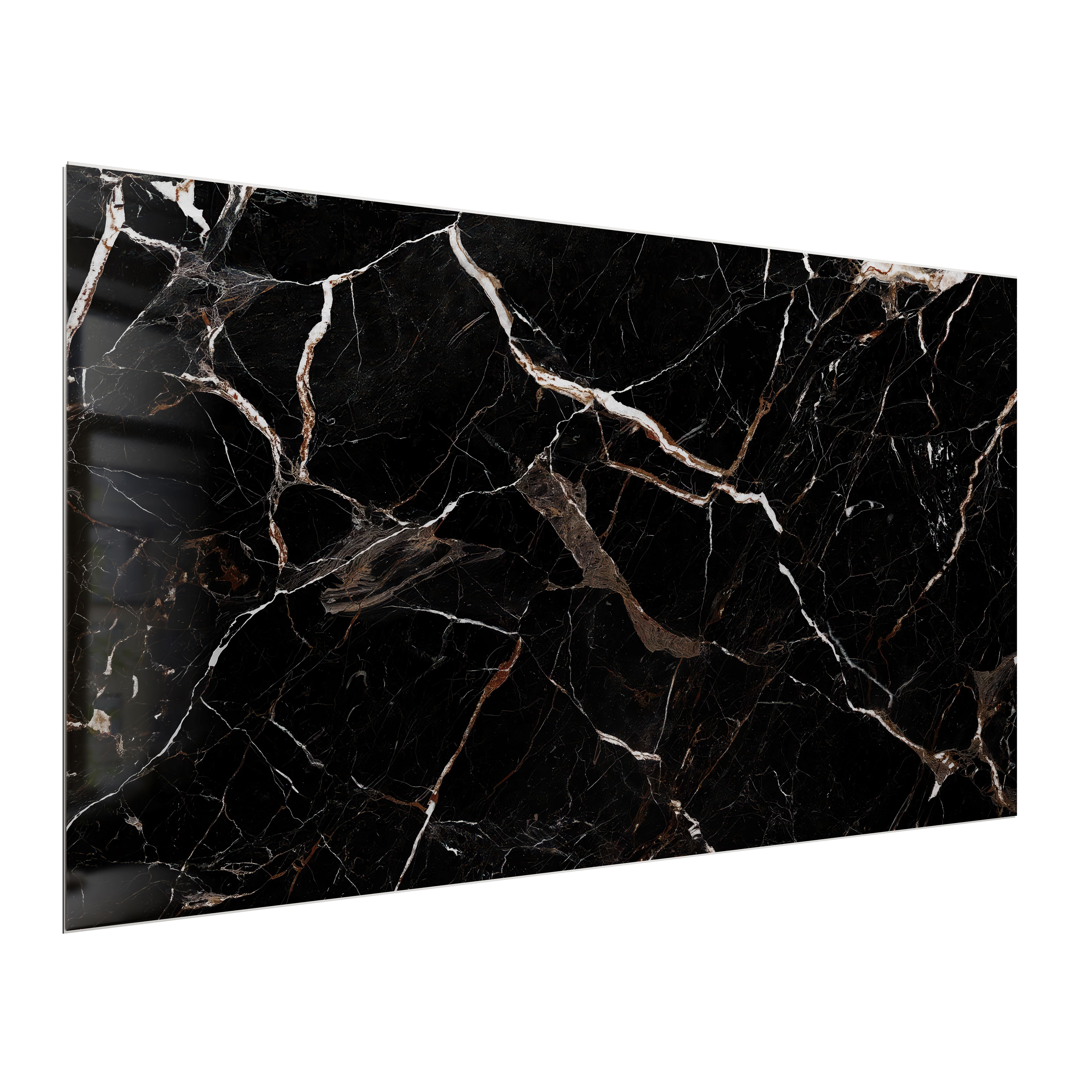 Panel ścienny dekoracyjny SPC WALL Marbet Design 60x120 cm Carrara black & brown glossy 5 szt.