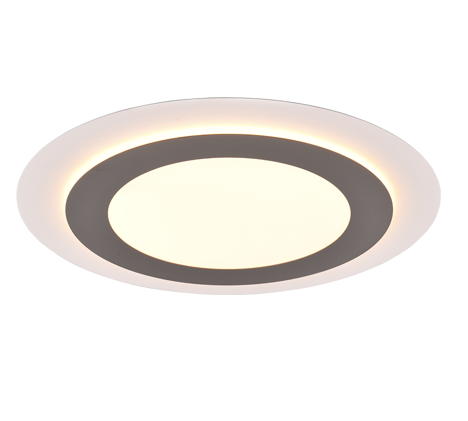 Plafon z pilotem 45 cm LED 42W srebrny okrągły MORGAN Trio