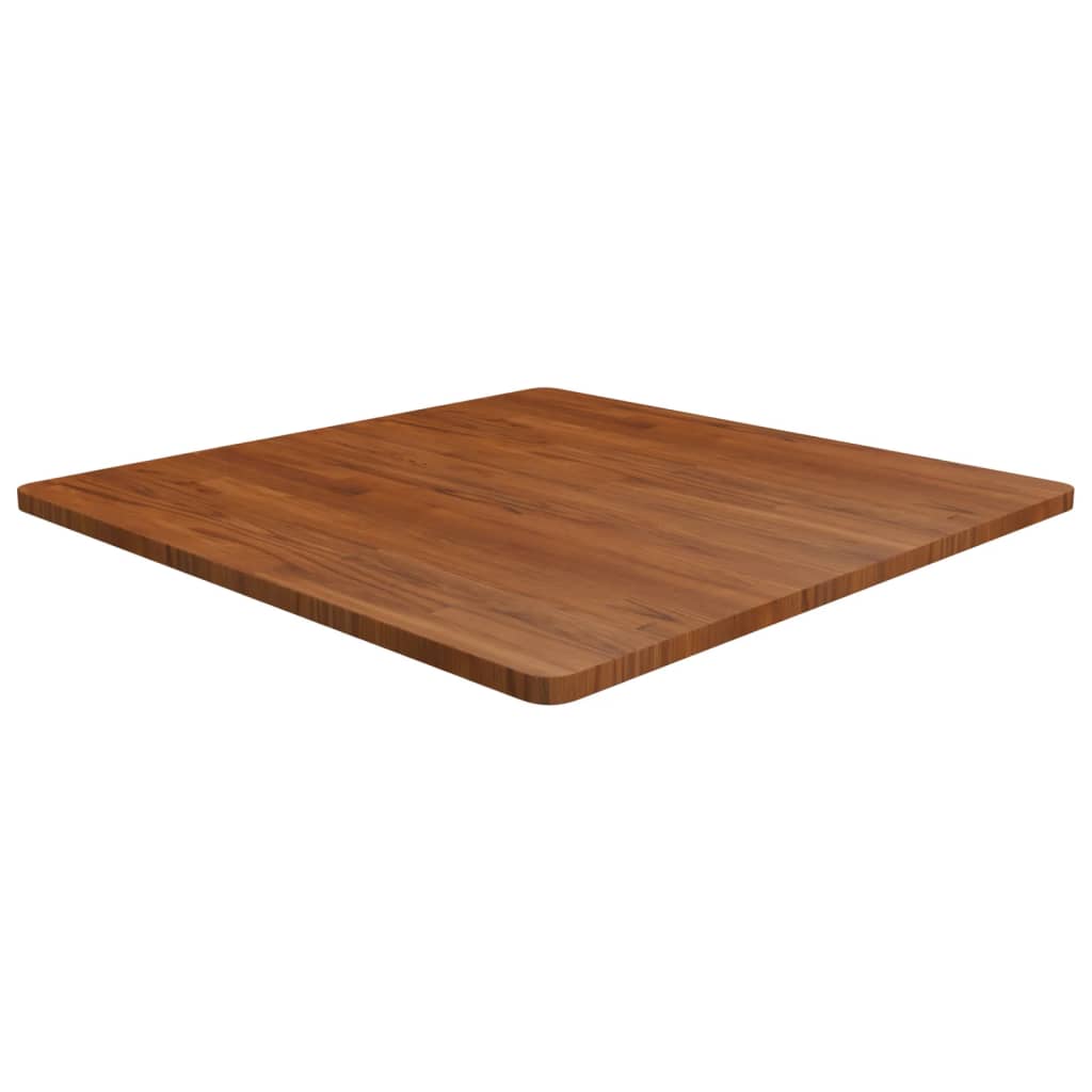 vidaXL Kwadratowy blat do stolika, ciemnobrązowy, 90x90x2,5 cm, dębowy