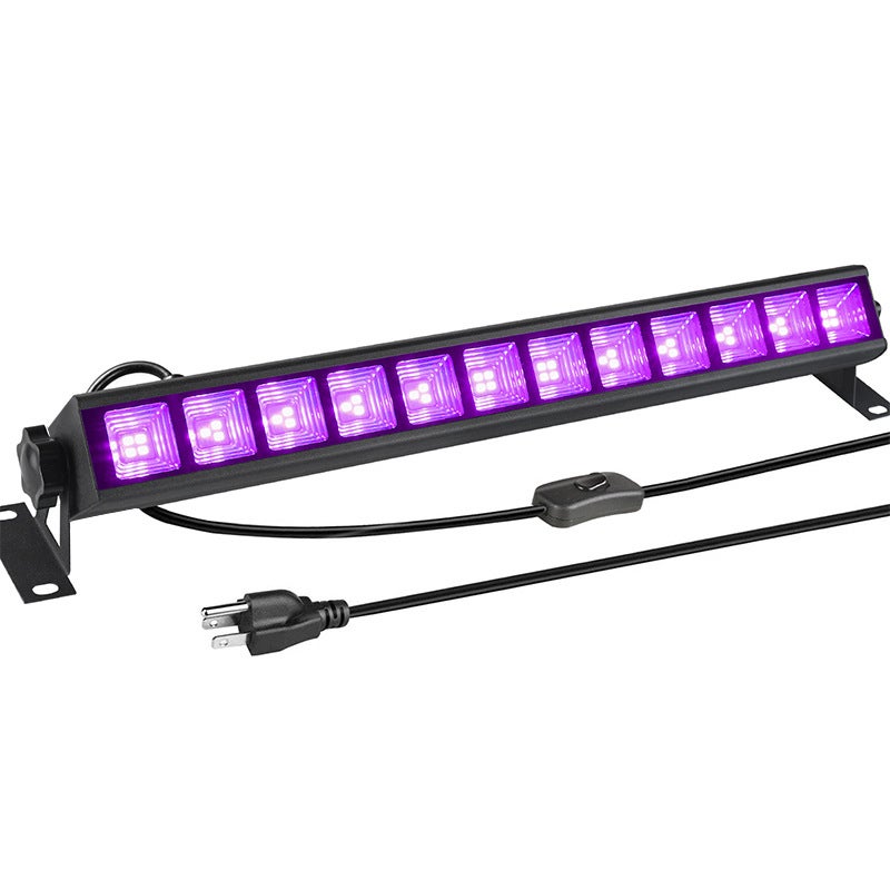 Zestaw 2 projektorów LED UV 27 W – światło ultrafioletowe, wodoodporność IP66, do dekoracji imprez i scen plenerowych