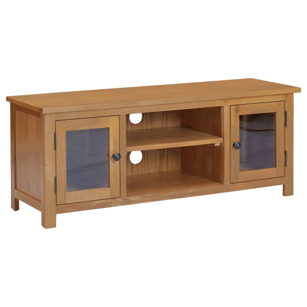 Szafka pod telewizor, 110x35x44 cm, lite drewno dębowe