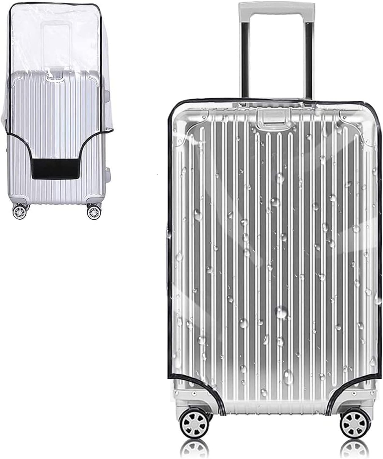 Pokrowiec na walizkę z przezroczystego PVC o wymiarach 28" (25,98" wys. x 19,68" dł. x 11,81" szer.), pokrowiec na bagaż 24-calowy