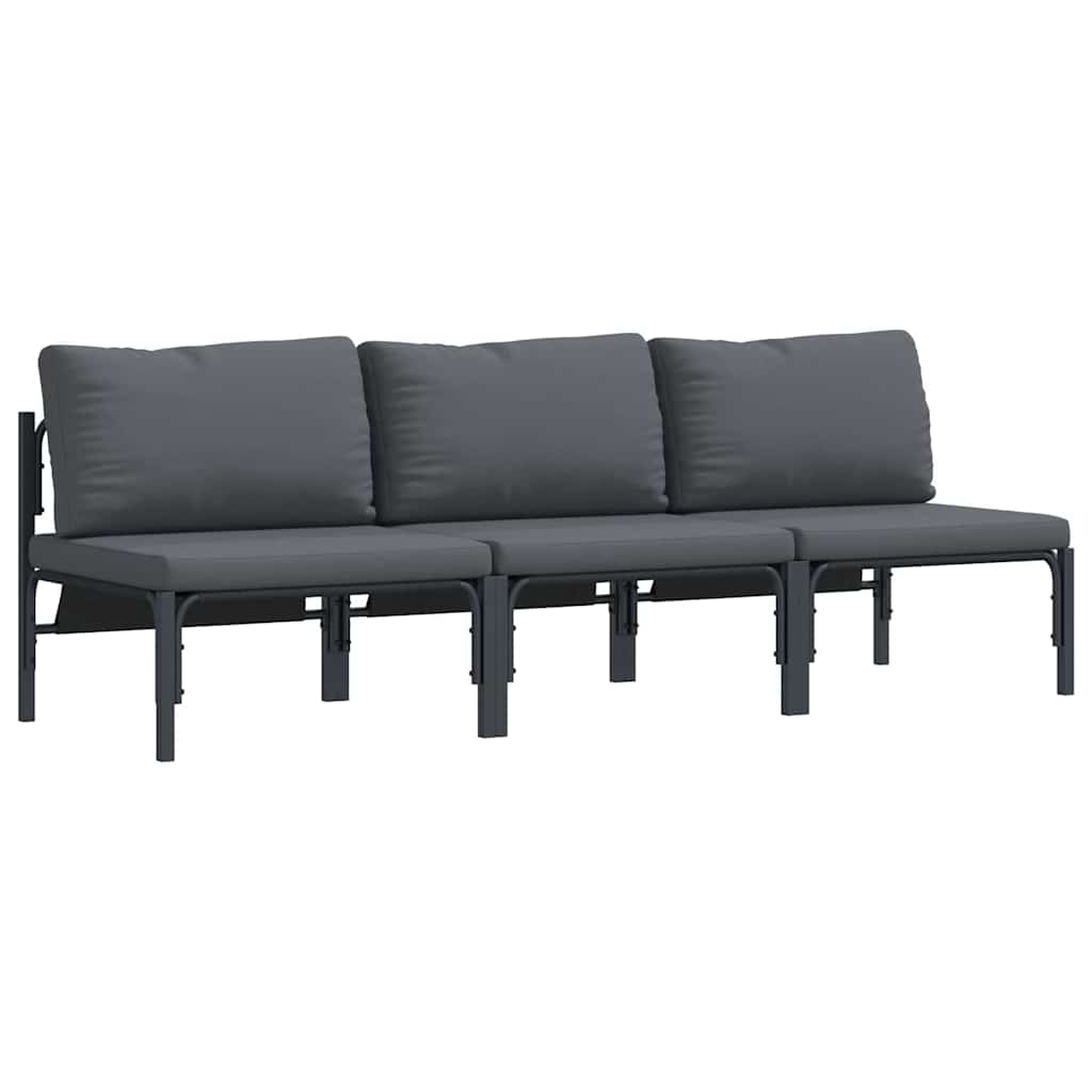 Meble Ogrodowe 3 Sztuka Antracyt 80 x 80 x 71 cm Stal