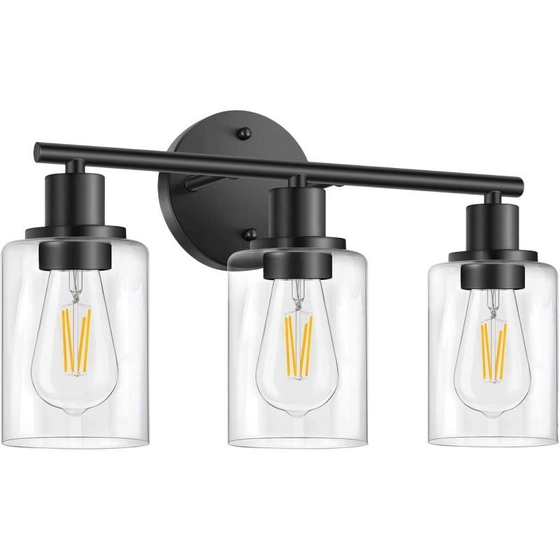 Kinkiet, szklana lampa ścienna, lampa ścienna do sypialni, lampka nocna, oświetlenie lustra, ciepłe światło, E27