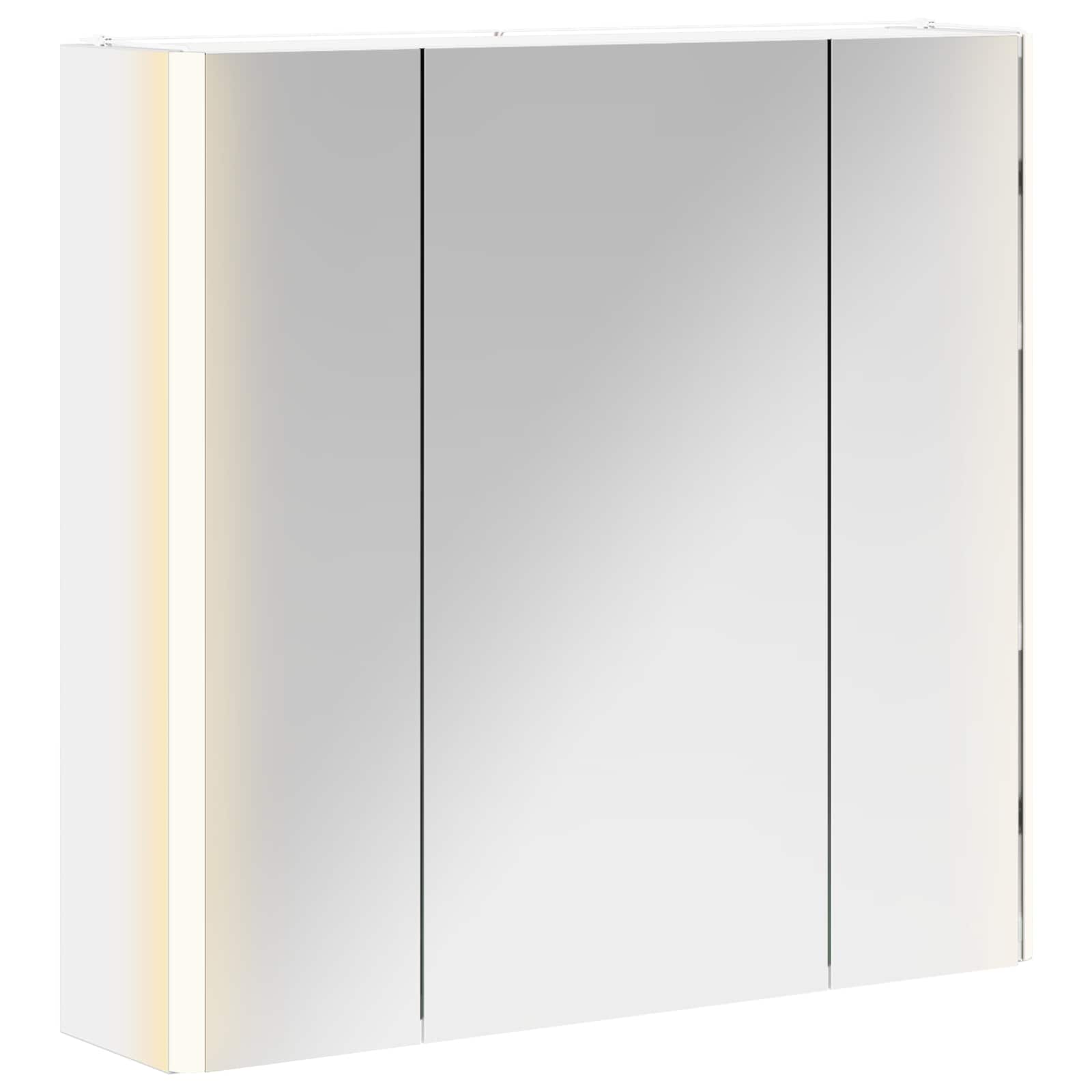 Szafka z lustrem do łazienki Biały 63,5 x 15,5 x 60,5 cm