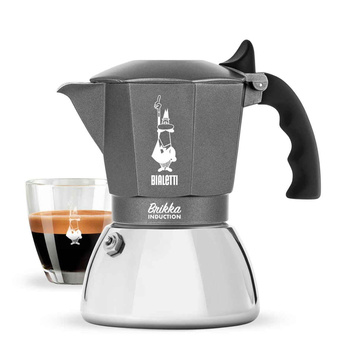 Kawiarka Bialetti Brikka Induction aluminium i stal, kompatybilna z indukcją