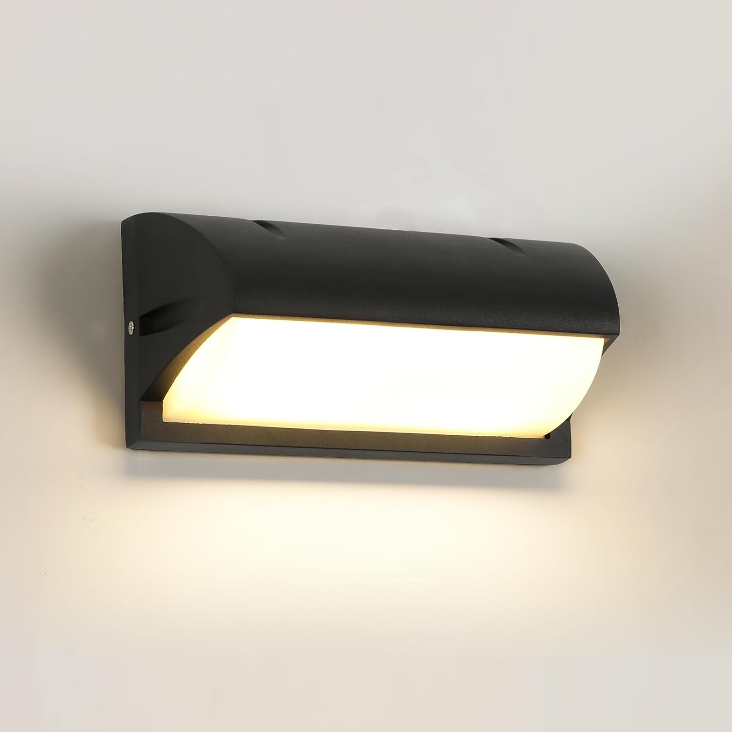 Nowoczesna lampa ścienna zewnętrzna LED, aluminiowa, wodoodporna IP65, do ogrodu, na ścieżki, do korytarza, 18 W, ciepłe, białe światło.