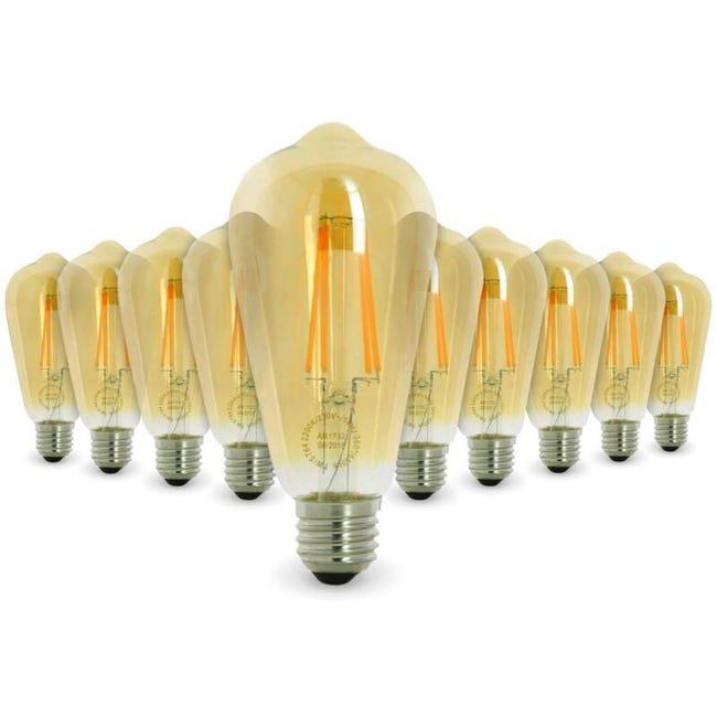 Zestaw 10 żarówek LED E27 7W ST64 2700K typu Edison Temperatura barwowa: Ciepła biel 2200K