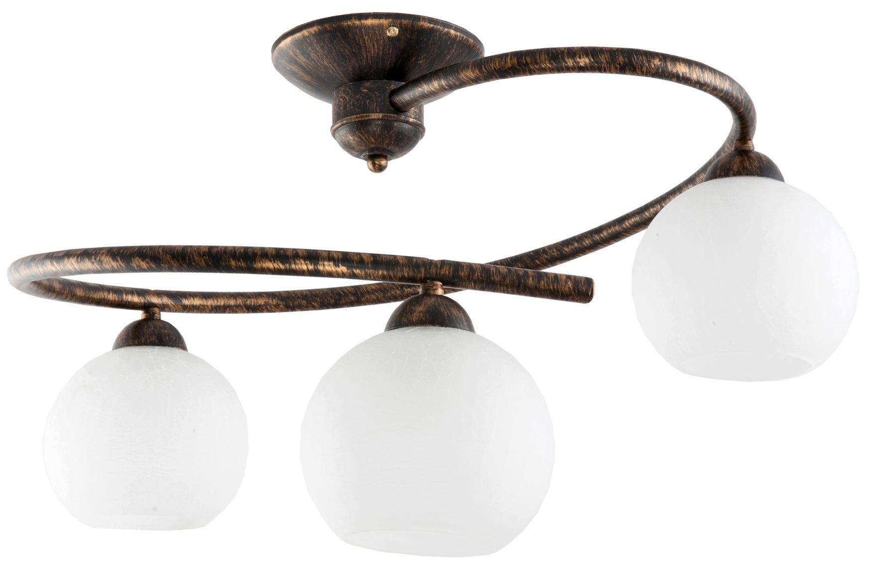 Lampa sufitowa retro do kuchni IVAN NEGRO 3xE27 vintage Edylit