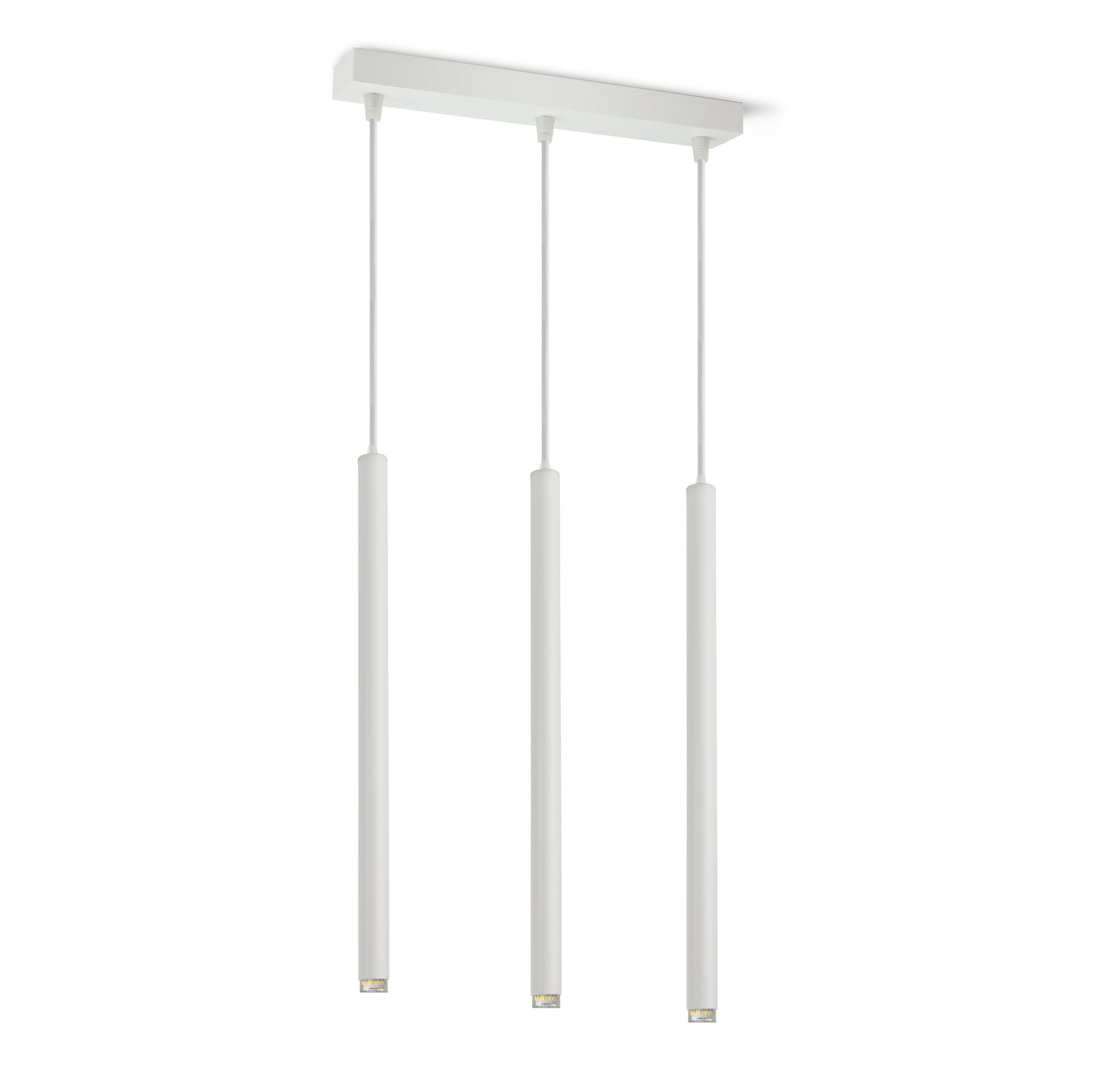 Lampa wisząca sufitowa laser sopel tuba 854-bz3 biała g9 3-punktowa led