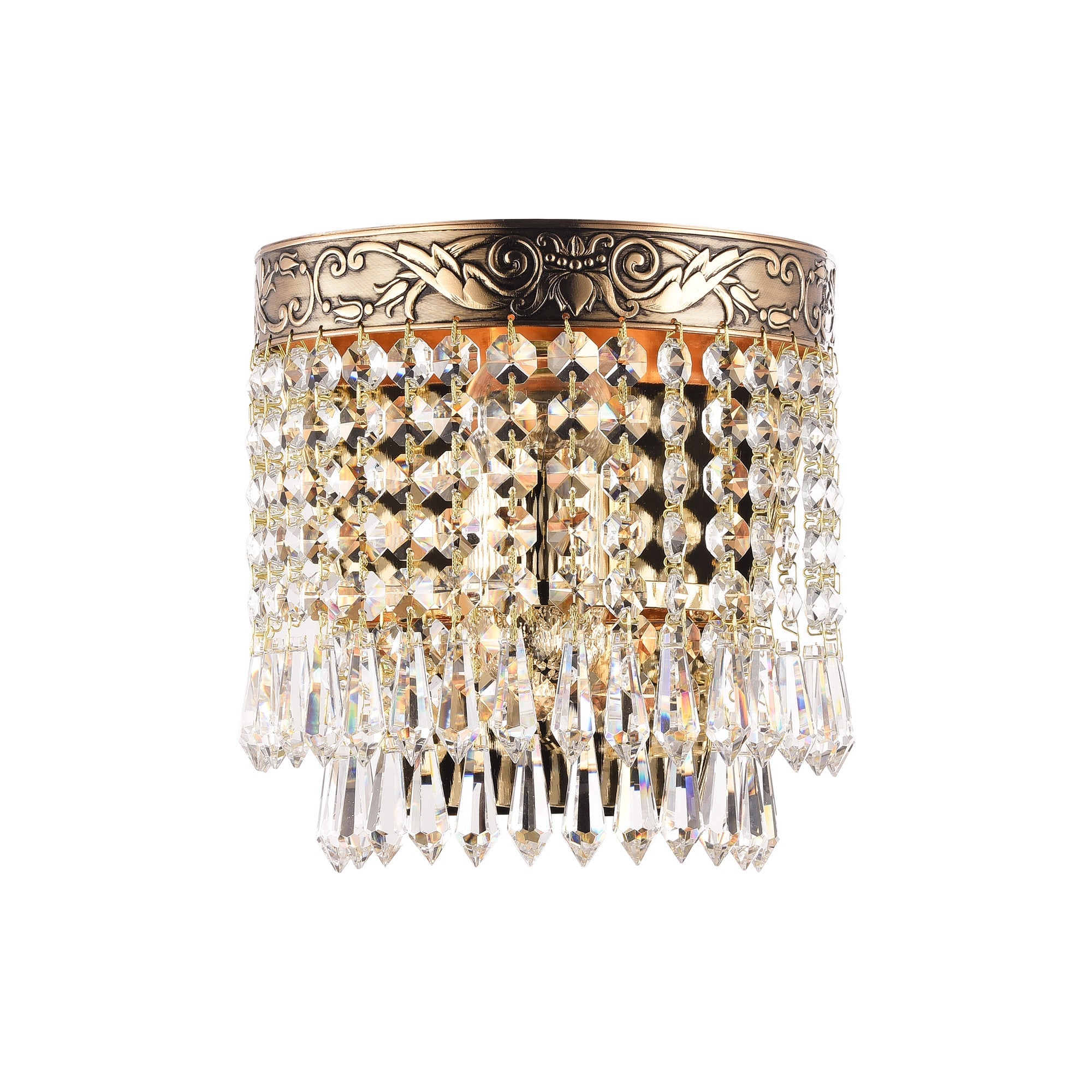 Lampa ścienna królewska, pałacowa z kryształkami Palace Maytoni DIA890-WL-01-G