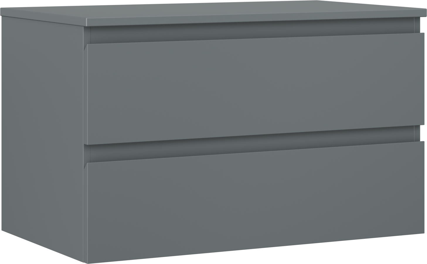 Mexen Orio szafka łazienkowa podumywalkowa 80 cm z blatem, 2 szuflady, grafit mat - 91A10-08047-2-BFFC66