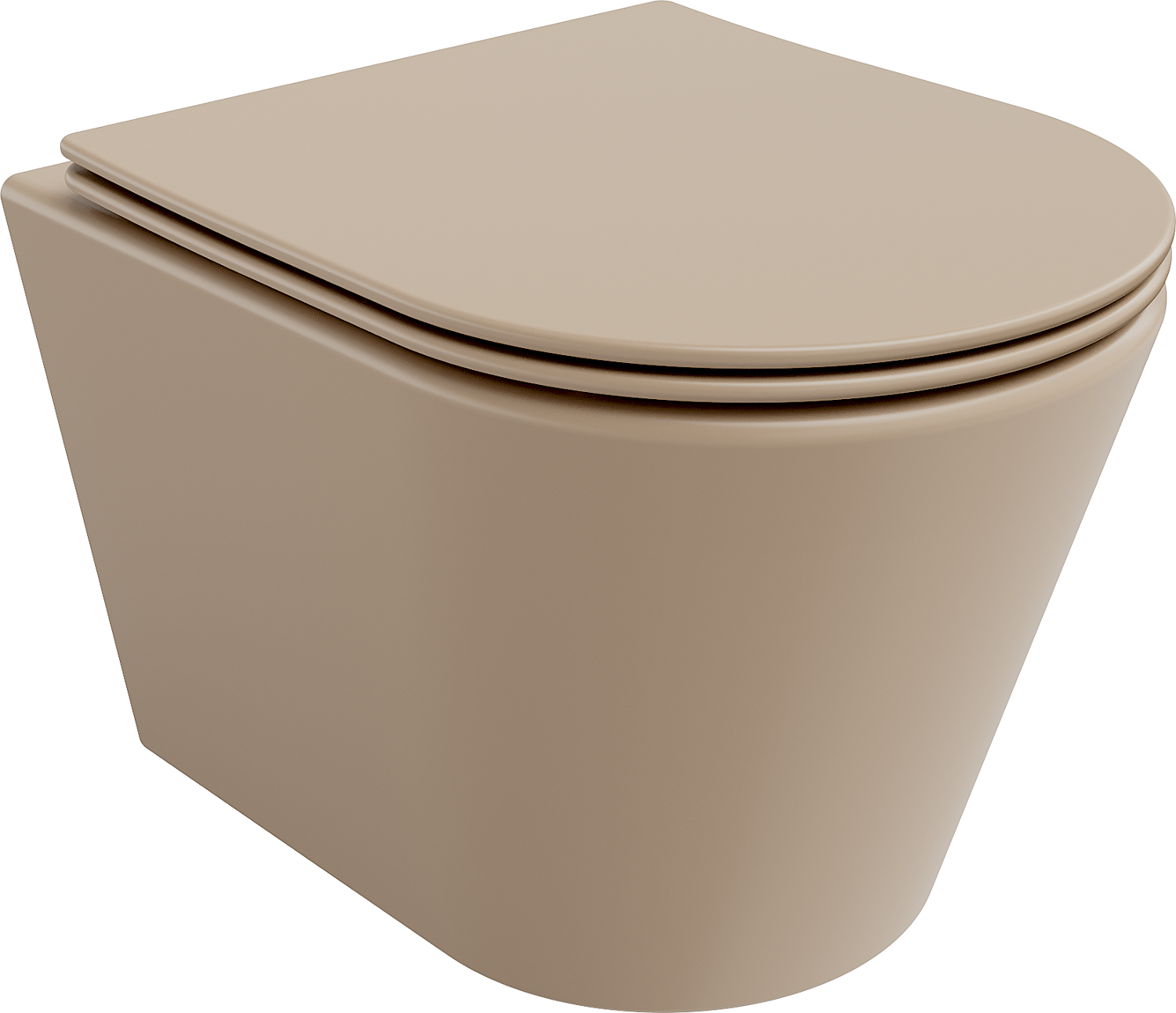 Mexen Rico miska wc Rimless z deską wolnoopadającą slim, duroplast, cappuccino mat - 30724064
