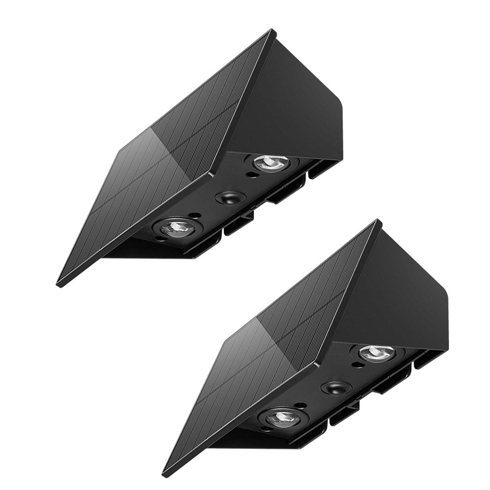 Zewnętrzna lampa solarna, nowej generacji, ciepłe białe światło, 1500 mAh, wodoodporność IP67, 2 sztuki, 100 lumenów, idealna na ogrodzenie