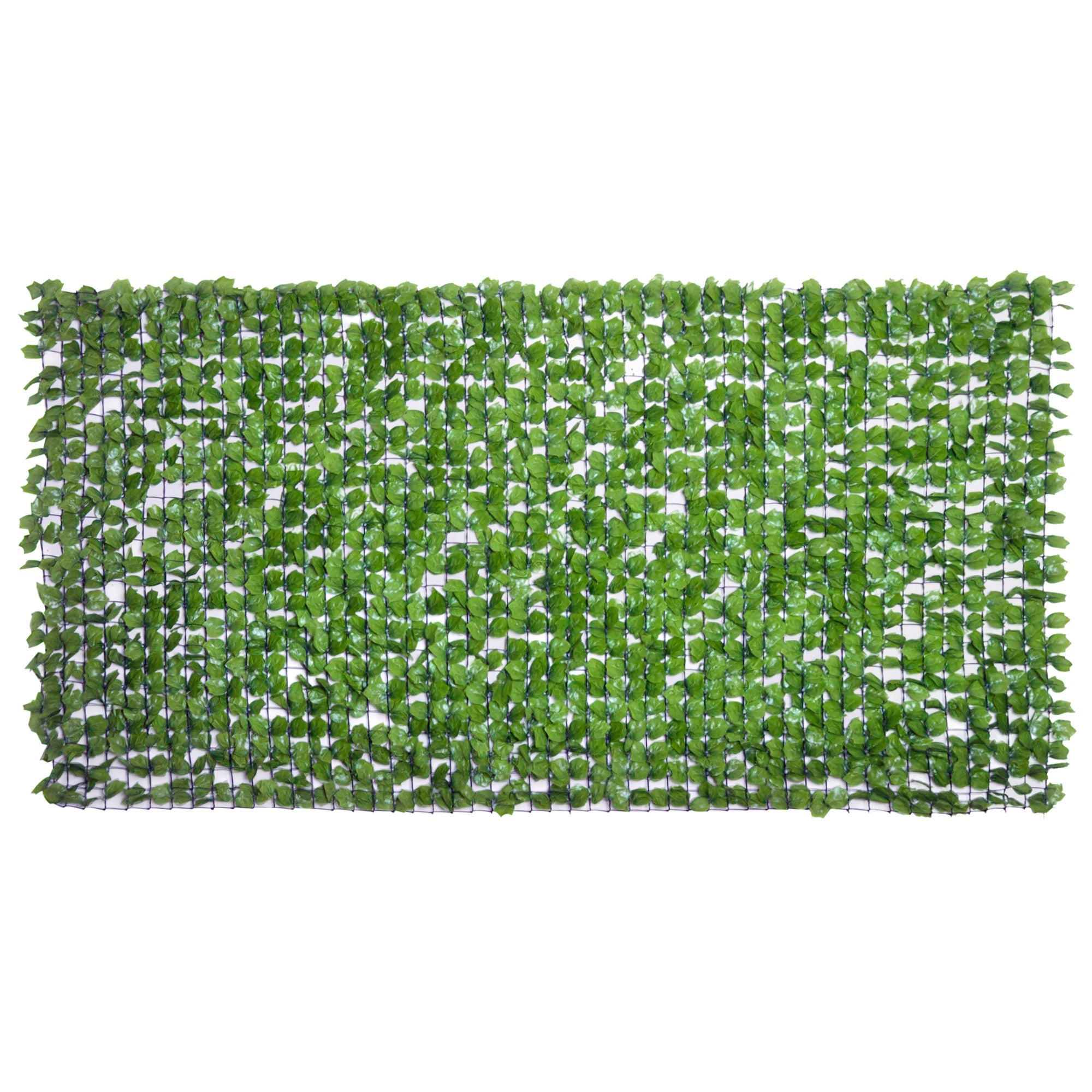 Sztuczny ekran prywatności z żywopłotu, z ochroną UV, siatka z liśćmi, płot żywopłotowy, 300 x 150 cm, zielony