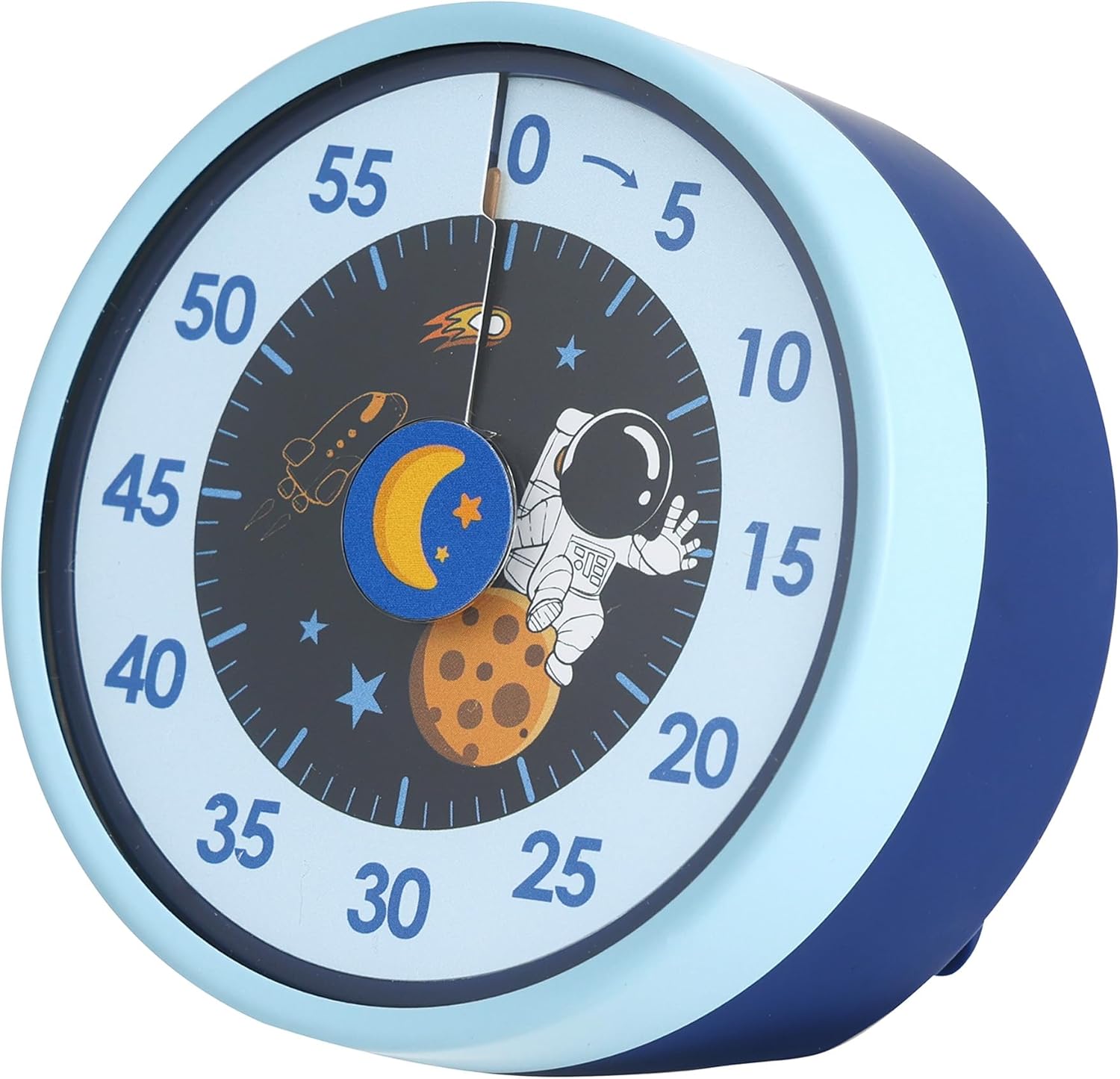 Mechaniczny i magnetyczny minutnik kuchenny, głośny alarm, magnetyczny minutnik, minutnik kuchenny do szkoły i klasy, 3 wzory, astronauta
