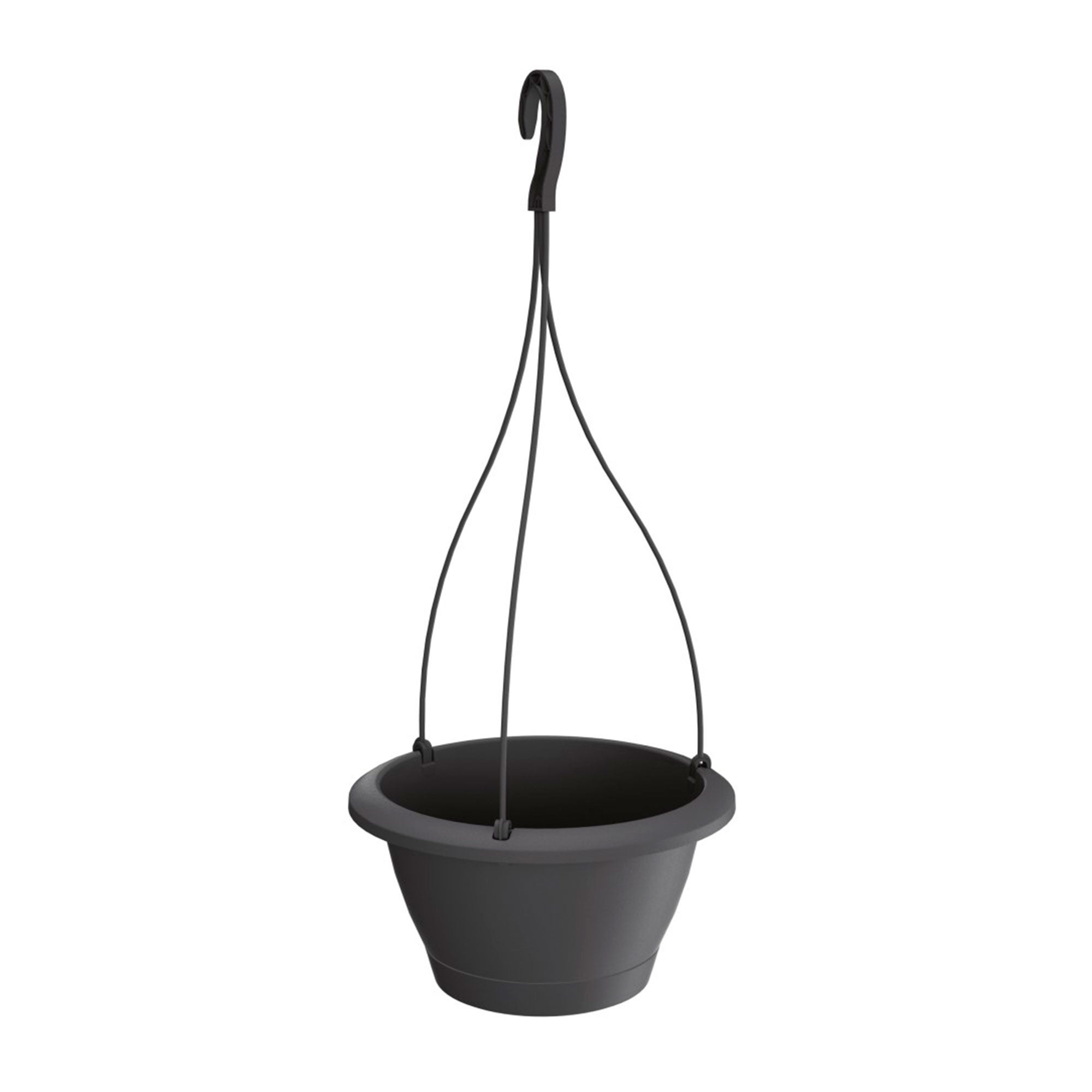 Doniczka wisząca Prosperplast Respana średnica 24 cm antracyt