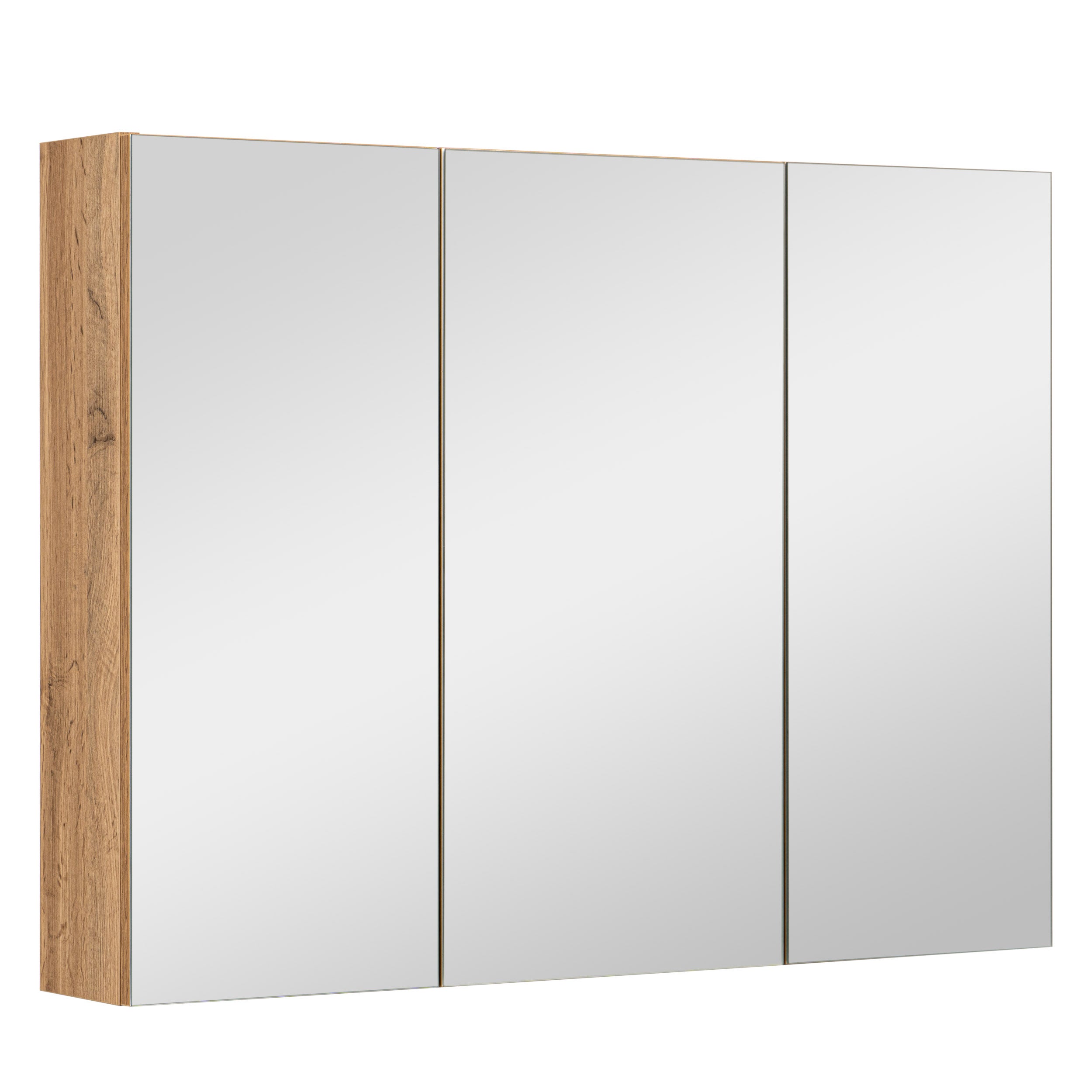 Szafka łazienkowa z lustrem lustrzana wisząca do łazienki dąb wotan 80 cm
