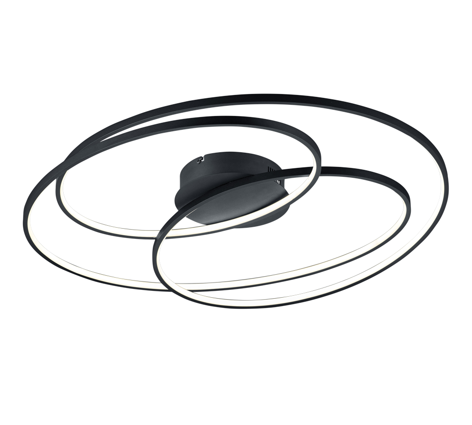Lampa sufitowa nowoczesna wbudowany LED GALE czarny Trio 673918032