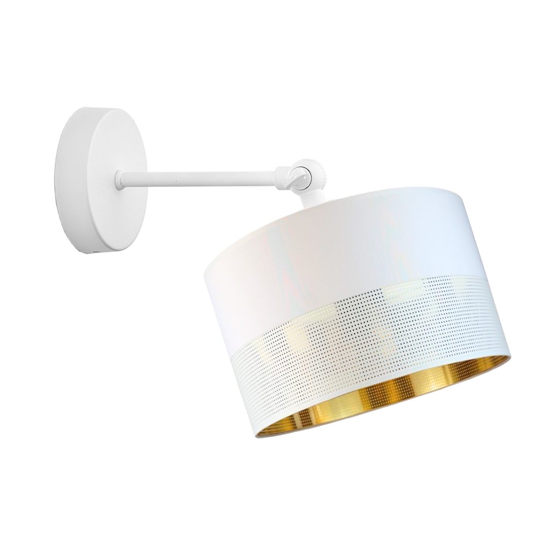 Kinkiet przegubowy lampa ścienna lampa na ścianę regulowany z abażurem walec LOKO