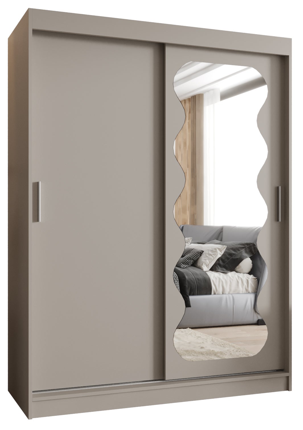 Szafa przesuwna garderoba SPOTI 150 x 62 x 200 cm Kaszmir