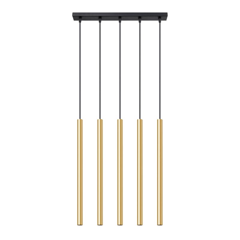 Lampa wisząca tuba złoty połysk pięciopunktowa PASTELO 5xG9 8W SL.1198 Sollux Lighting
